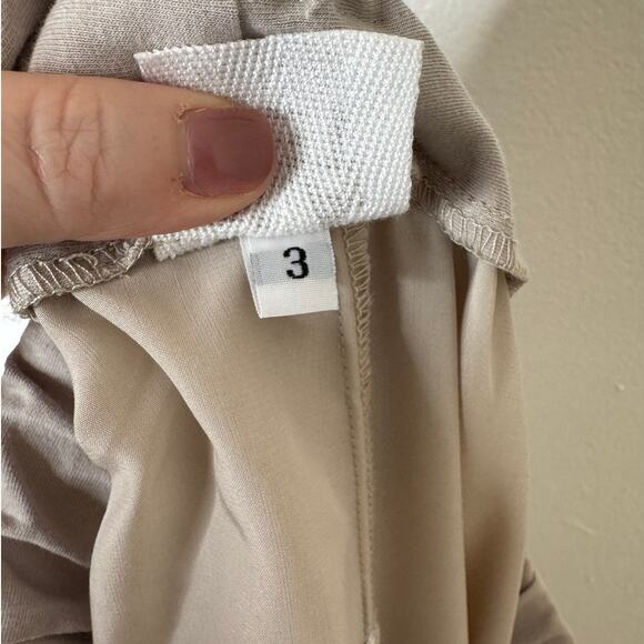 Planet by Lauren G Size 3 Cream Beige Polysilk Drawstring Crop Pant 14/16 1X XL - Picture 4 of 13